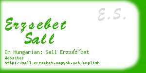 erzsebet sall business card